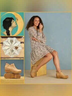 Dansko FRANKIE Honey Pro Clog Bootie Chelsea Ankle Burnished Boho 36 37 38 39 40